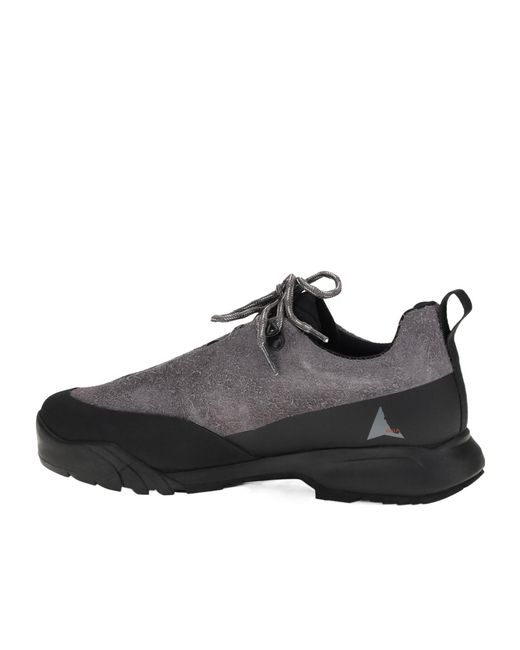 Roa Black Cingino Lug-Sole Low-Top Sneakers for men