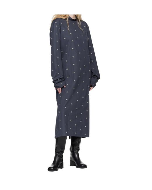 Rier Blue Long-Sleeved Dress