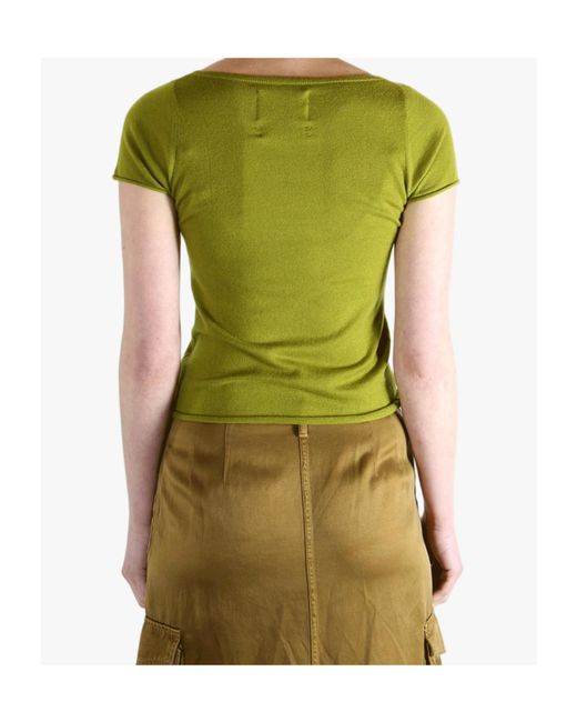 Extreme Cashmere Green Lolita Crew Neck T-Shirt