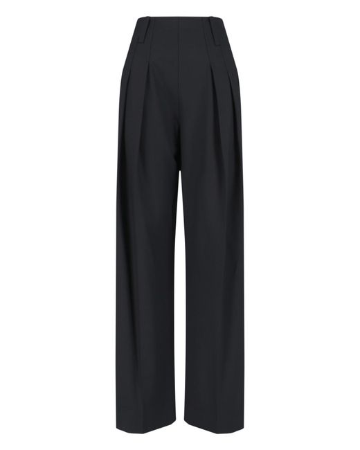 Victoria Beckham Black Wide-Leg Trousers