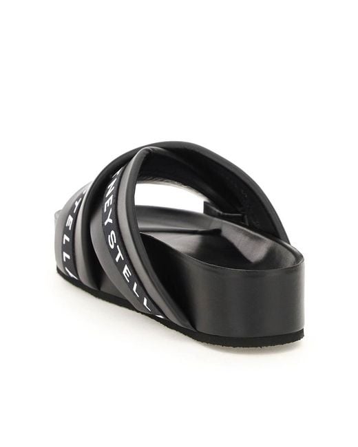 Stella McCartney Black Logo Flip-Flops