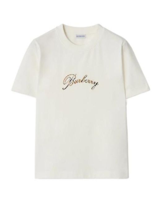 Burberry White Frankie Logo T-Shirt