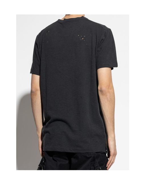 DSquared² Black Supervintage Dyed Cigarette Fit T-Shirt for men