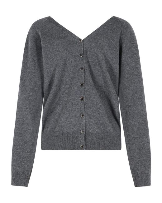 Lisa Yang Gray Long-Sleeved Cardigan