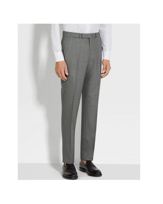 Zegna Gray Single-Breasted Centoventimila Suit for men