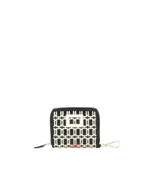 Roger Vivier White Logo Pattern Zipper Wallet