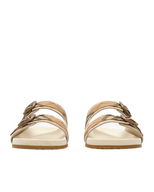 Burberry Multicolor Checked Buckled Sandals for men