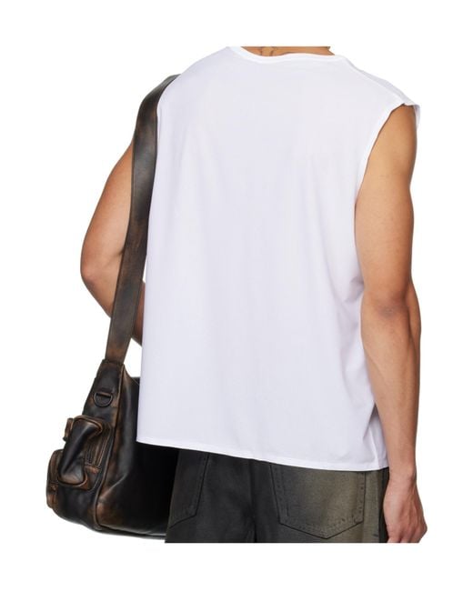 Alexander Wang Men's White Laser-Cut Vest