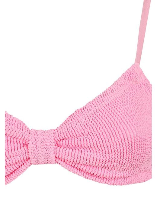 Hunza G Pink Alicia Crinkle Bikini