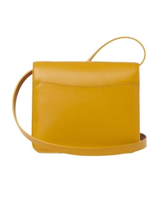 Chloé Yellow Chloé Kattie Foldover Crossbody Bag
