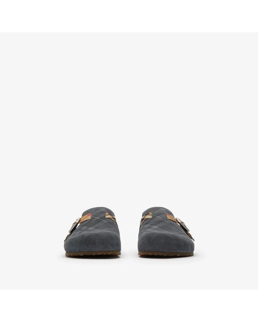 Burberry Brown Check Urchin Clogs for men