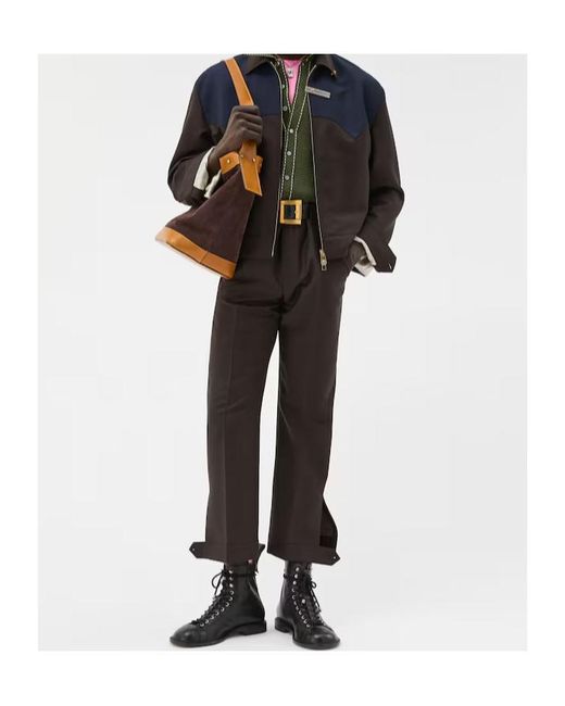 Versace Black Creased Formal Trousers for men