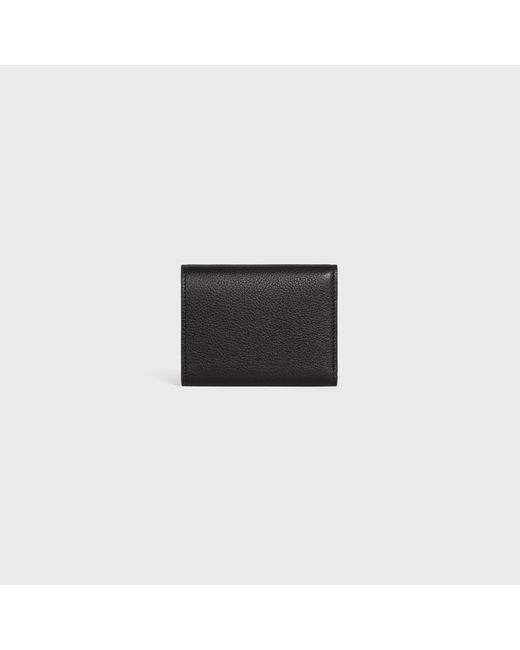 Céline Black Fine Wallet Triomphe Stamp