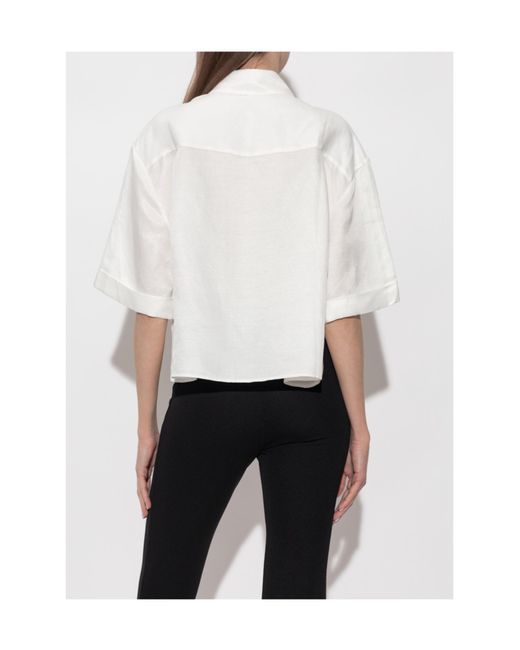 Anine Bing White Short-Sleeved Shirt