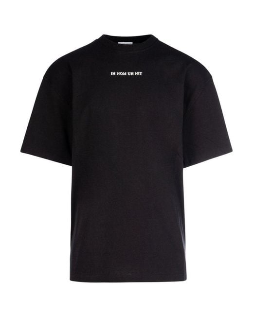 Ih Nom Uh Nit Black Printed T-Shirt for men