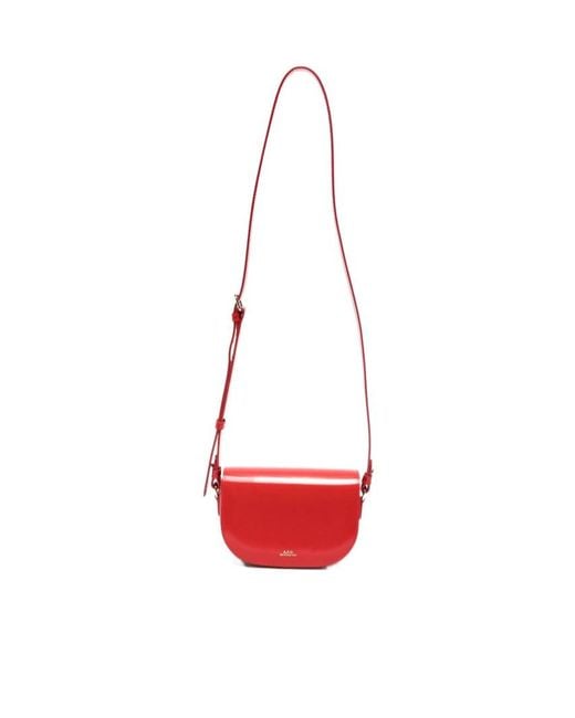 A.P.C. Red Small Leather Mini Bag