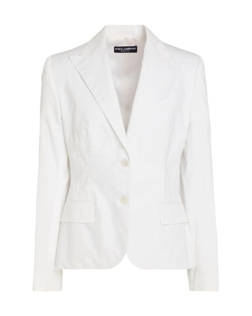 Dolce & Gabbana White Long Sleeves Blazers