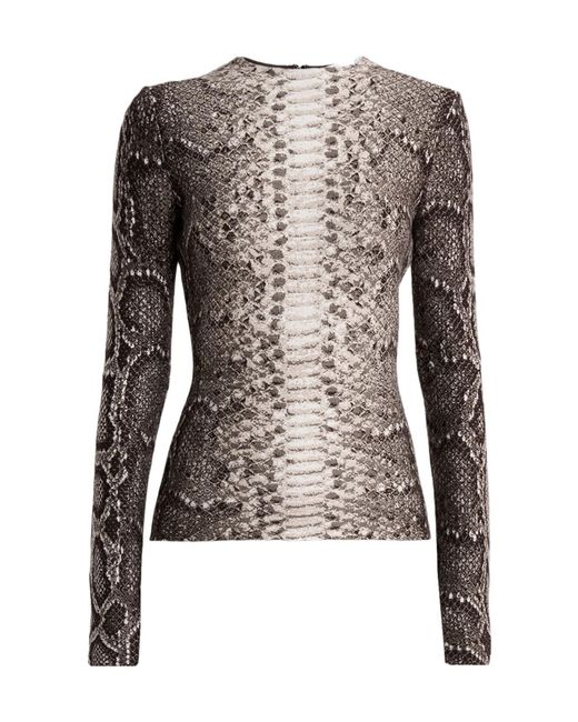 Gabriela Hearst Brown Crew Neck Long-Sleeved Sweater