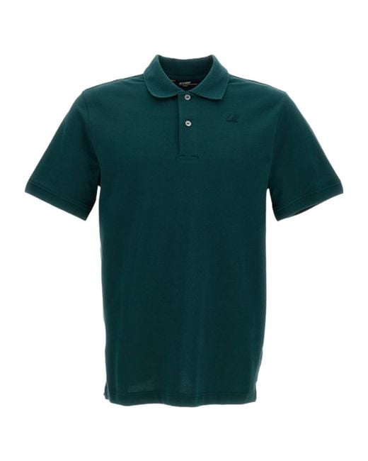 K-Way Blue Amedee Stretch Pique Polo Shirt for men