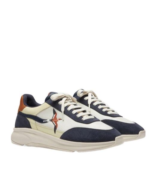 Axel Arigato Blue Embroidered Low-Top Sneakers for men