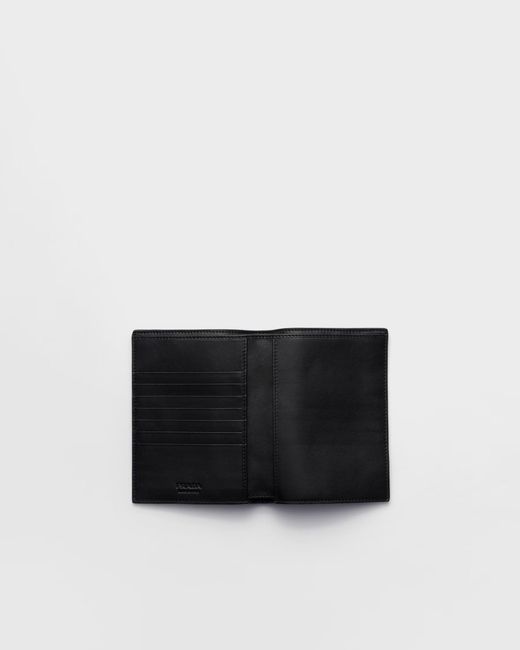 Prada Black Antiqued Leather Wallet