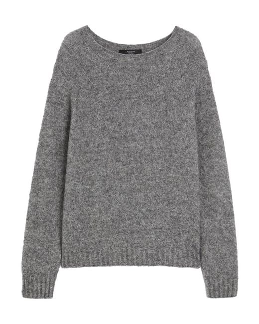 Weekend by Maxmara Gray Max Mara Weekend V-Neck Polo Shirt