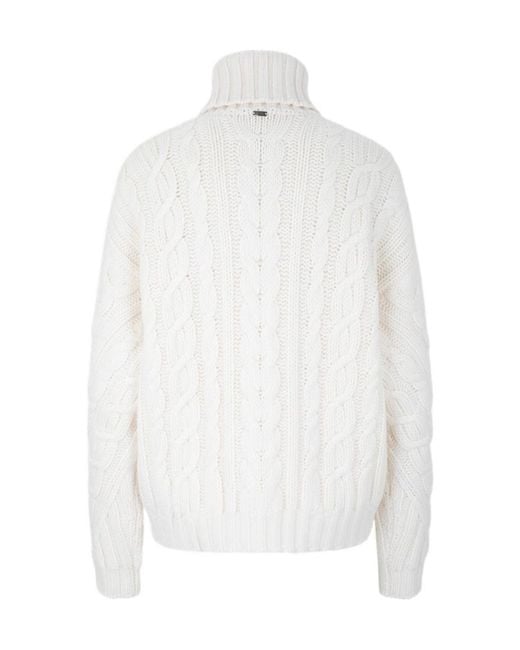 Herno White Turtleneck Sweater