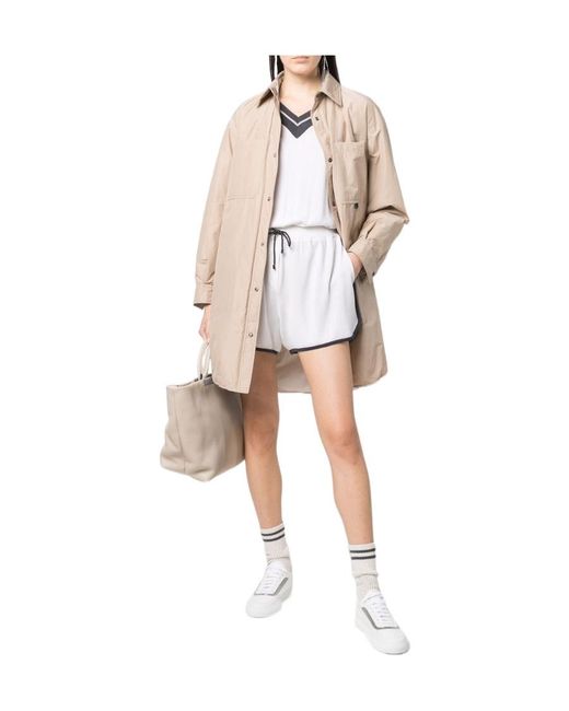 Brunello Cucinelli Natural Water-Resistant Long-Sleeved Shirt