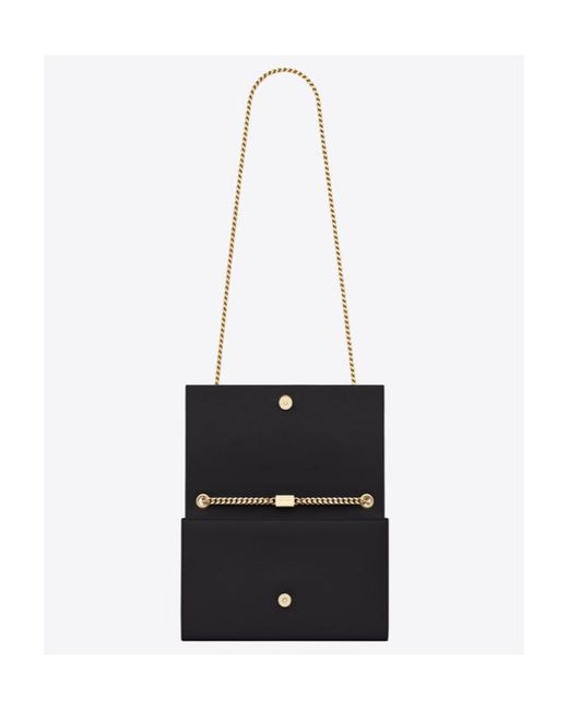 Saint Laurent Black Medium Monogram Kate Shoulder Bag