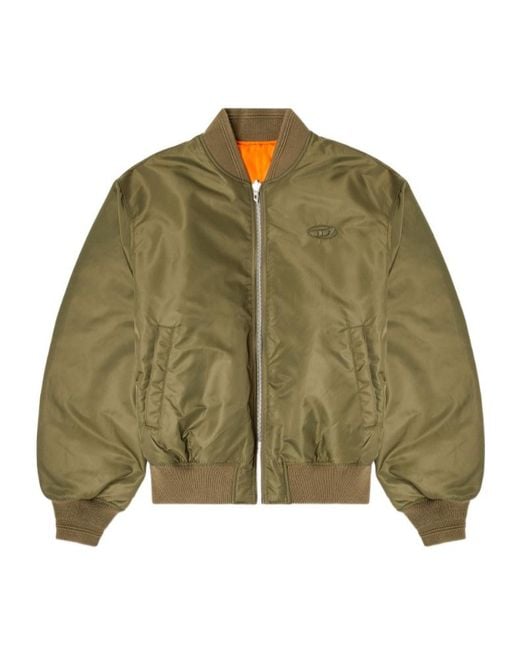 DIESEL Green W-Type-D1 Padded Bomber Jacket for men
