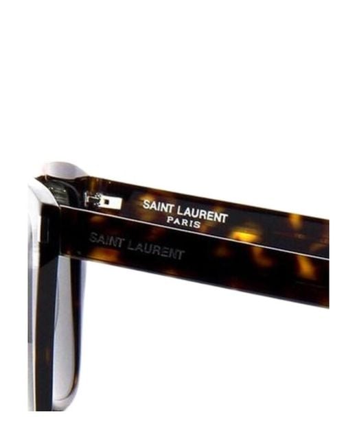 Saint Laurent Black Logo Sunglasses for men