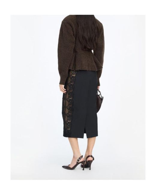 ROTATE BIRGER CHRISTENSEN Brown Alpaca Blend Cardigan