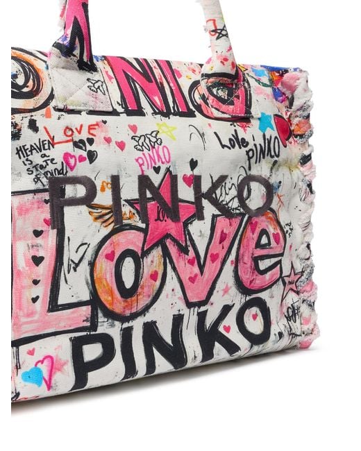 Pinko Red Medium Beach Shopping Bag