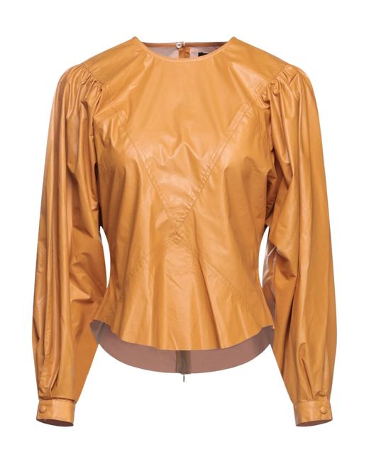 Isabel Marant Orange Simple Solid-Color Top