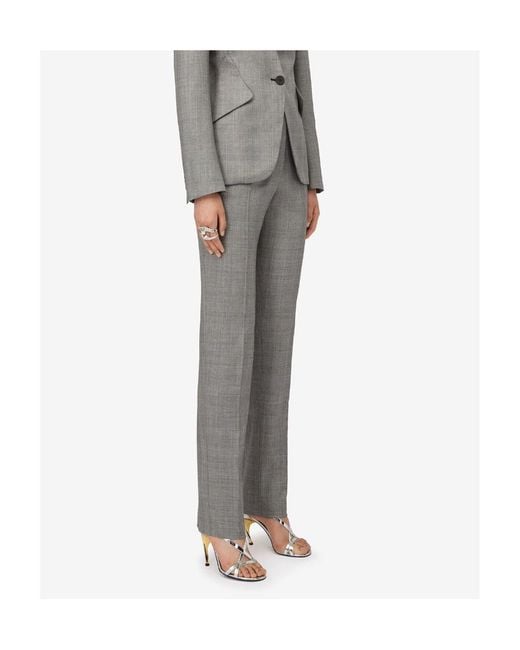 McQueen Gray Pipe Casual Pants
