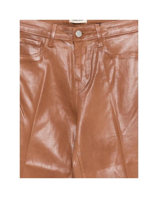L'Agence Multicolor Clayton Coated Wide-Leg Jeans