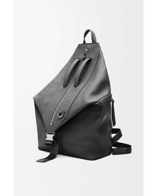 Loewe Convertible Backpack Small Nylon Calf Gray Loewe Puffer nylon and leather backpack - Kaki | B777W36X02  main image 4
