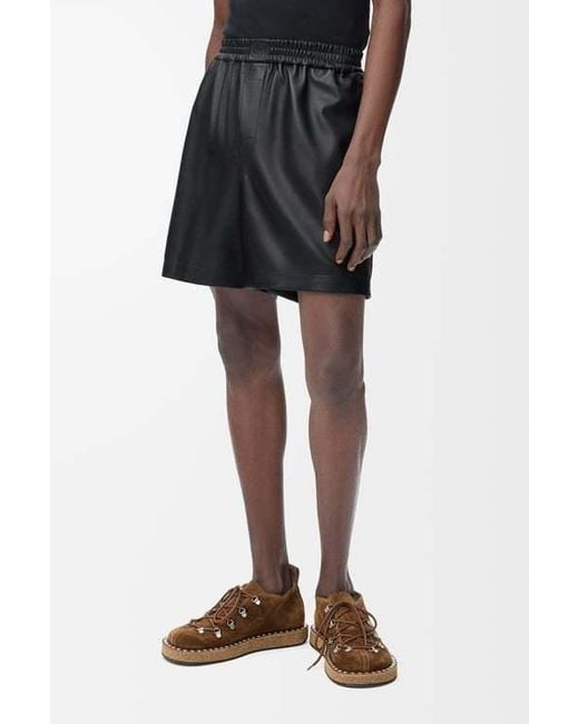 Loewe Black Elastic Waist Shorts for men