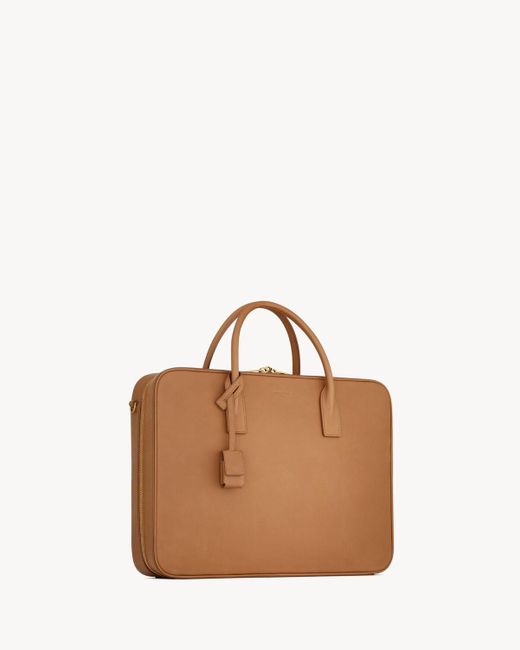 Saint Laurent Brown Sac De Jour Large Slim Bauletto Bag for men