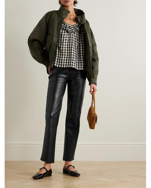 Mother Black Smarty Straight Leg Casual Pants