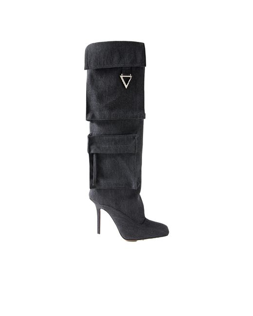 The Attico Black Stiletto Boots