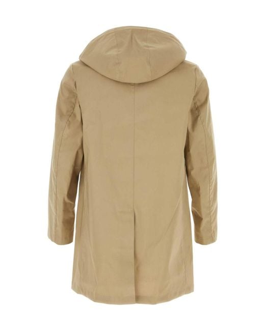 Mackintosh Natural Cambridge Drawstring Hooded Coat for men