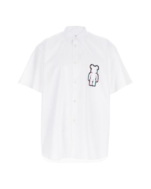 Comme des Garçons White Camicia Comme Des Garçons Shirt X Be@rbrick for men