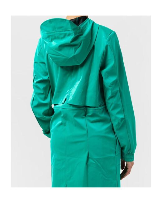 Rains Blue Long-Sleeved Parka