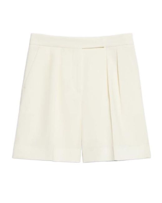 Max Mara White Priamo Mid-Rise Shorts