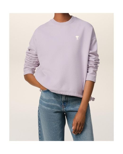 AMI Purple Ami Ami De Coeur Sweatshirt