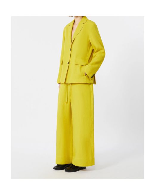Max Mara Yellow 'S Aurora Wide-Leg Pants