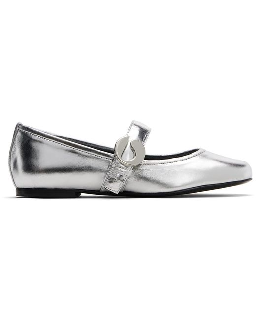 Coperni White Leather Ballet Flats