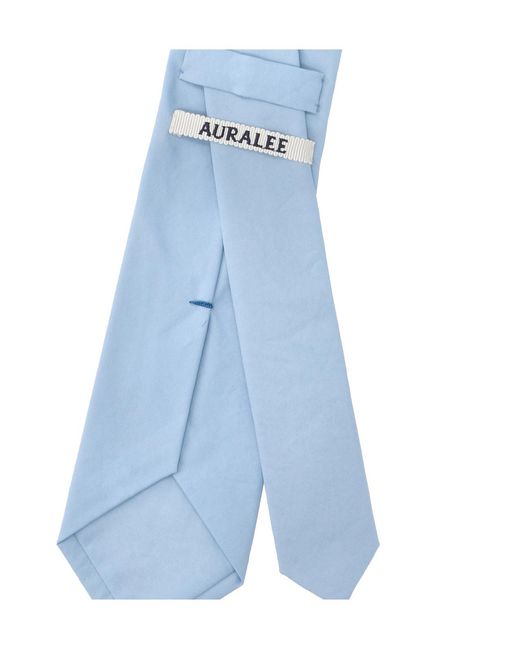Auralee Blue Pointed Tie for men