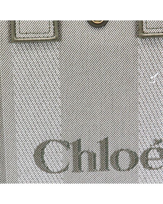 Chloé Gray Chloé Carry Logo Detailed Small Tote Bag